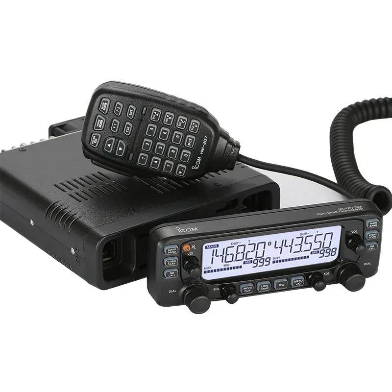 Mobile radio dual band UHF 400-470MHz 50W FM transceiver accessories Handheld microphone and panel car intercom IC-2730E