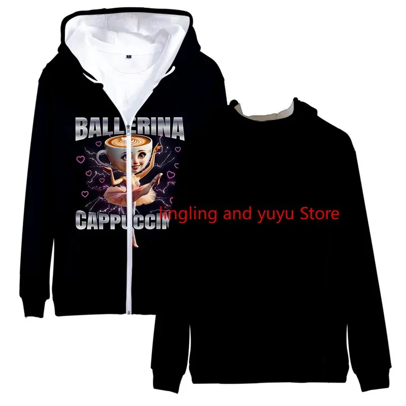 

CyItalian Brainrot Children's Hoodies Child Sweatshirt Boys Cute Cartoon Bombardiro Crocodilo Animal Printed Kids Zipper Clothes