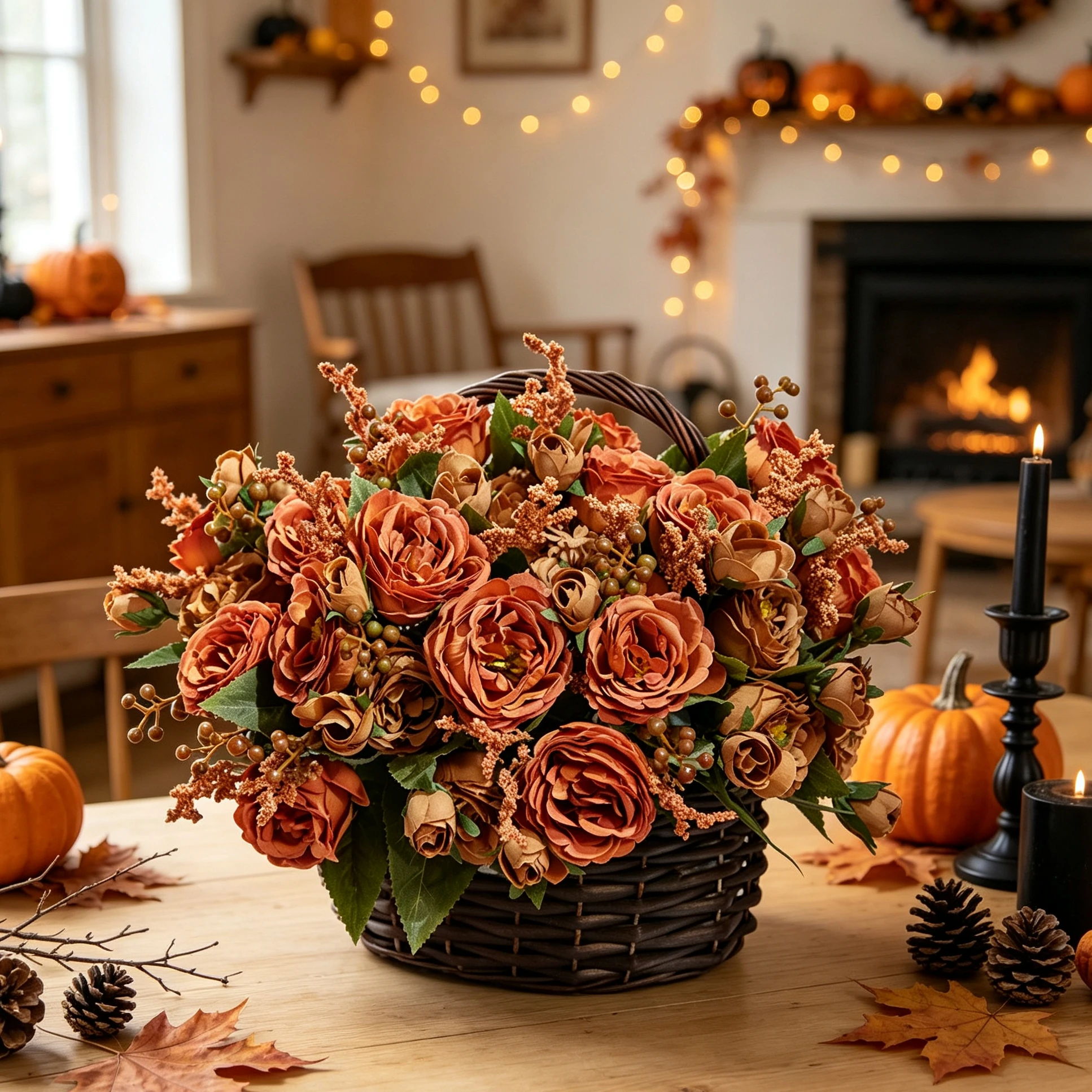 3 Stück Künstliche Blumen aus Seide, Pfingstrosen für Zuhause, Zimmer, Garten, Tisch, Herbst, Halloween, Dekoration, DIY Hochzeitskranz, Brautstrauß, Geschenk – Detail 1