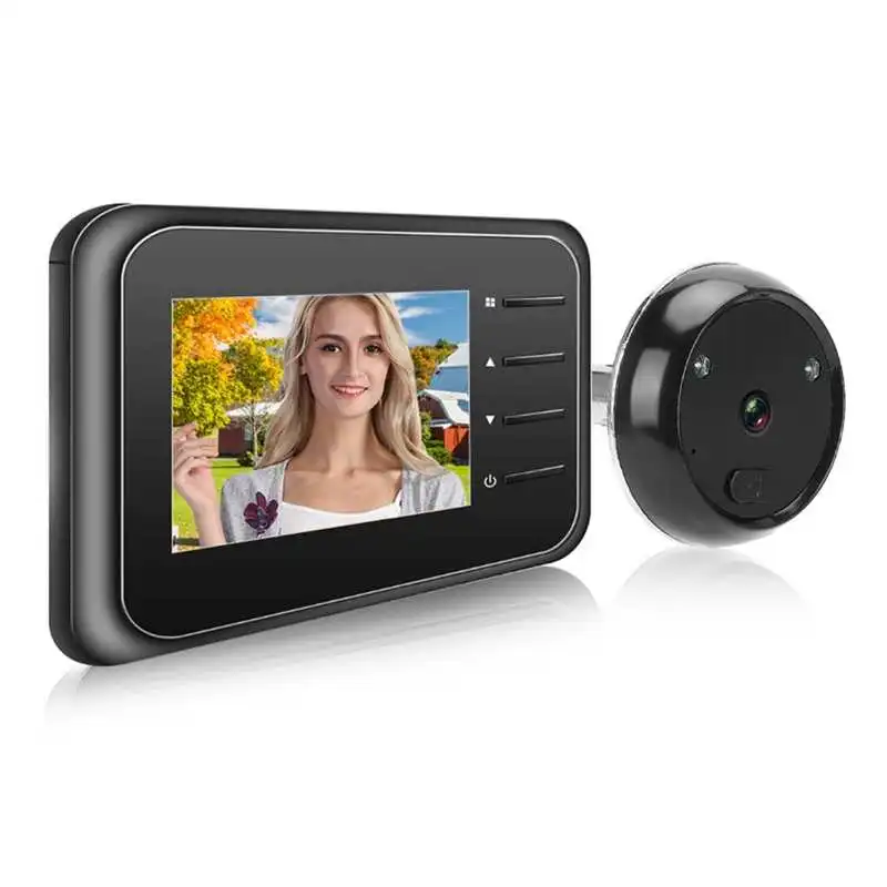 Cámara Digital LCD de visión nocturna para el hogar, videotimbre de 2,4 pulgadas con lente de ángulo amplio de 90 °