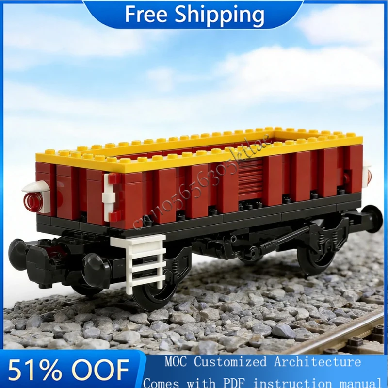 

Набор из 399 деталей: Средневековая грузовая карета для перевозки угля, модель MOC, конструктор, развивающая игрушка для детей, подарок на день рождения