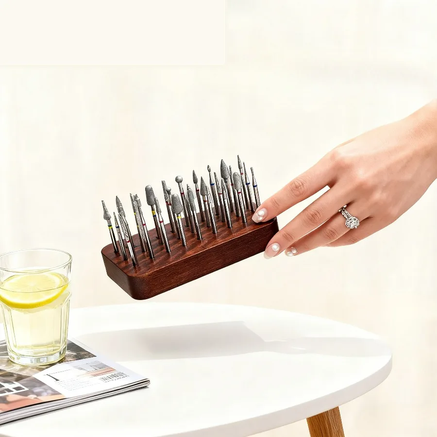 30 Holes Empty Box Nail Polish Head Organizer Portable Organizer Organizer Nail Essentials Polish Head Storage Fit Display Stand