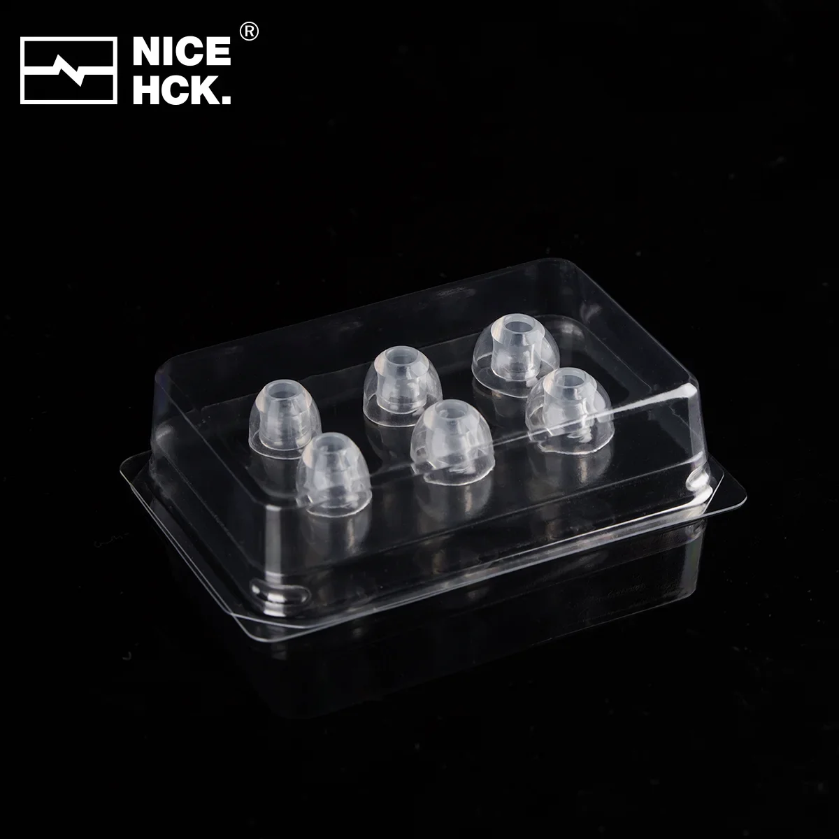 NiceHCK C03 Transparent Liquid Silicone Ear Tips Noise Isolating Soft Safe Eartips Earphone Accessories for NX8 Himalaya Davinci