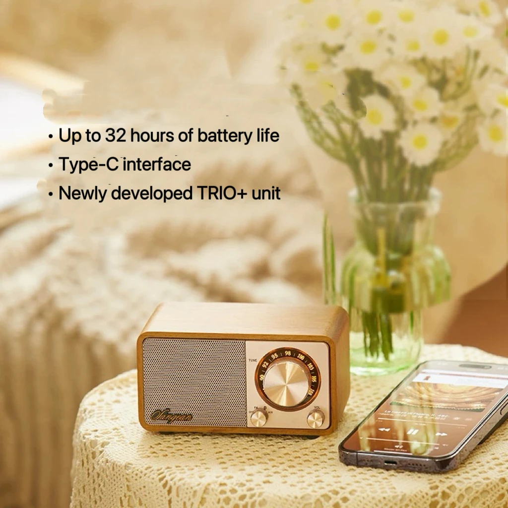 

M1 Mozart Plus Radio Bluetooth Wireless Speaker Retro Mini Speaker