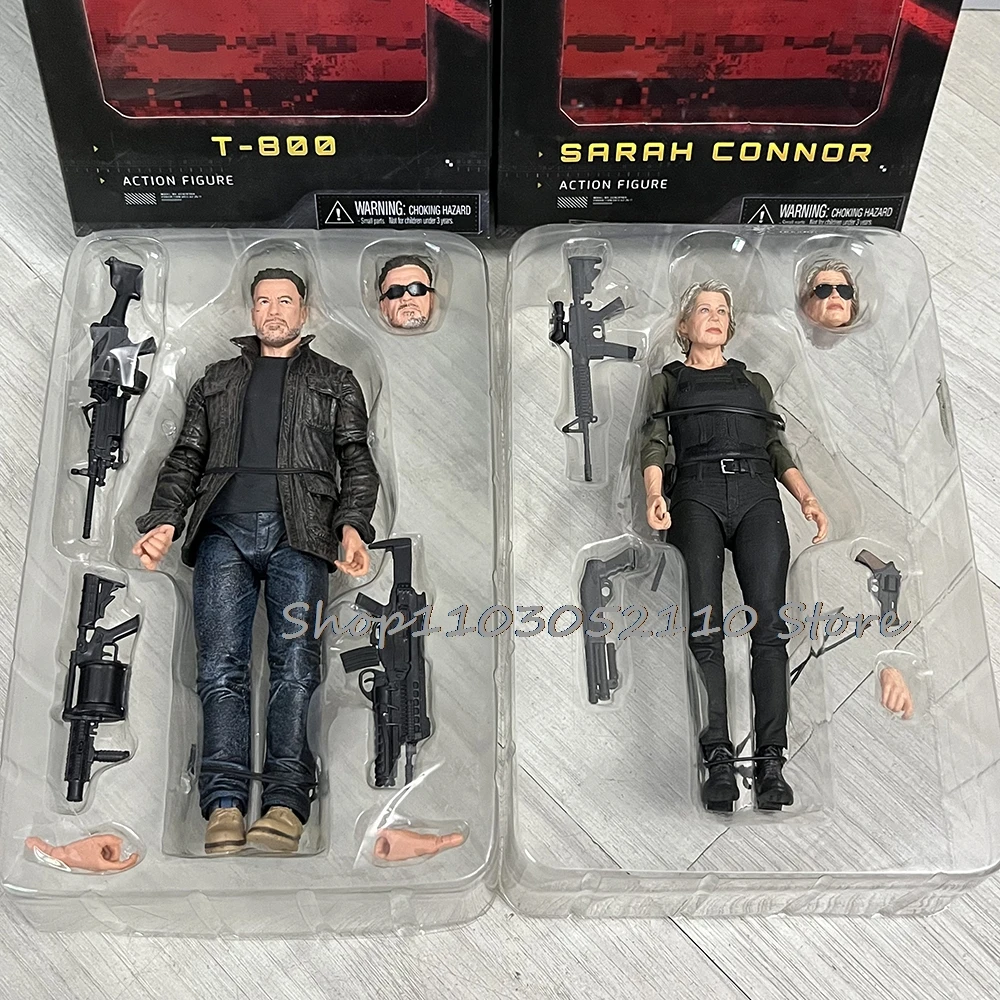 

NECA Terminator Figure 2 Judgment Day T-800 Arnold Schwarzenegger Dark Fate Elderly Sarah Connor Figure Model Toy Doll Gifts