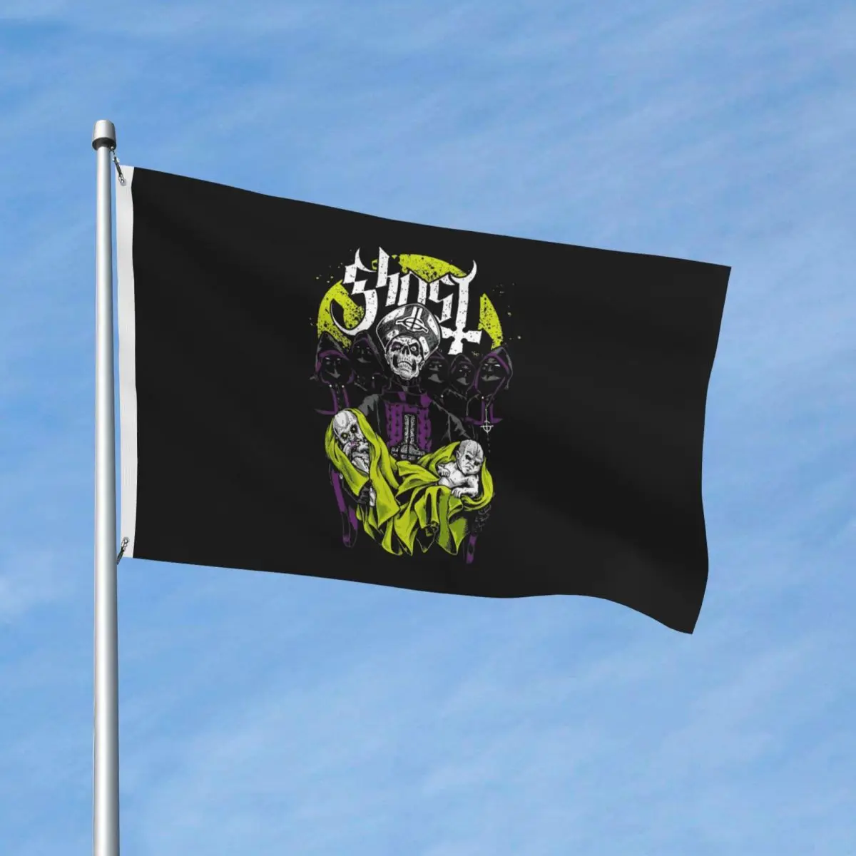 Ghost Band Flags Fade Proof Outdoor Banner Heavy Metal Polyester Home Room Dorm Wall Decor 3x5 FT