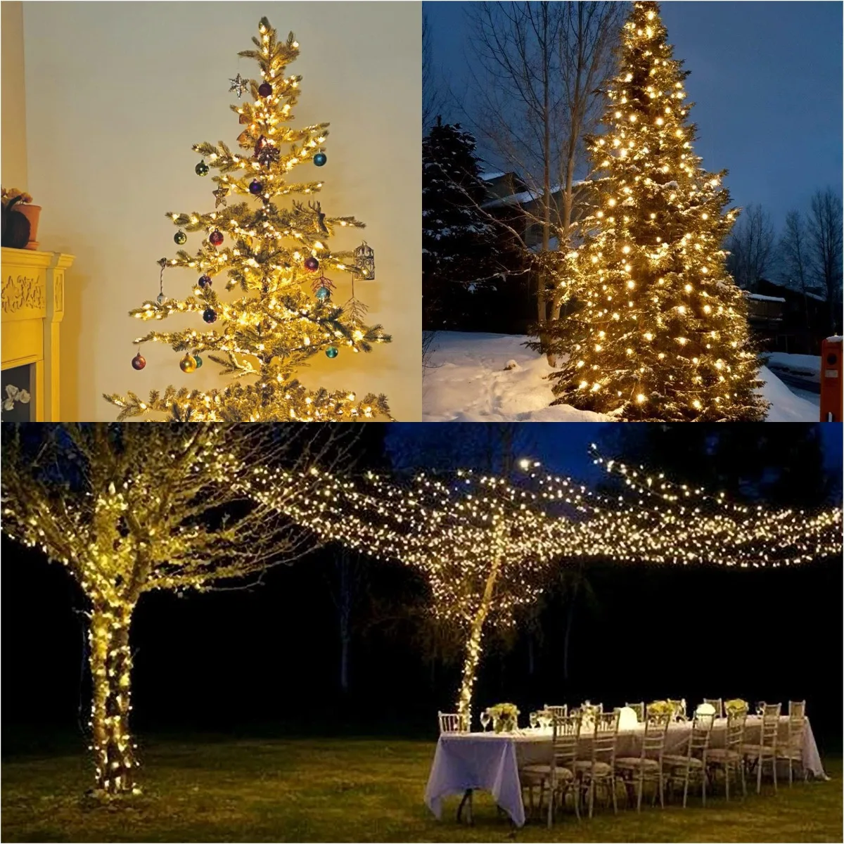 المزيد LED سلك أخضر جارلاند سلسلة الجنية أضواء شجرة عيد الميلاد الديكور للمنزل في الهواء الطلق مقاوم للماء LED صغير حفل زفاف #4