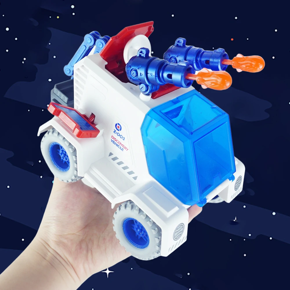 Deluxe Space Playset Toy Shuttle Station Space Capsule With Light And Blast Off Sound Effects For Boy Science Rocket Toys Gifts