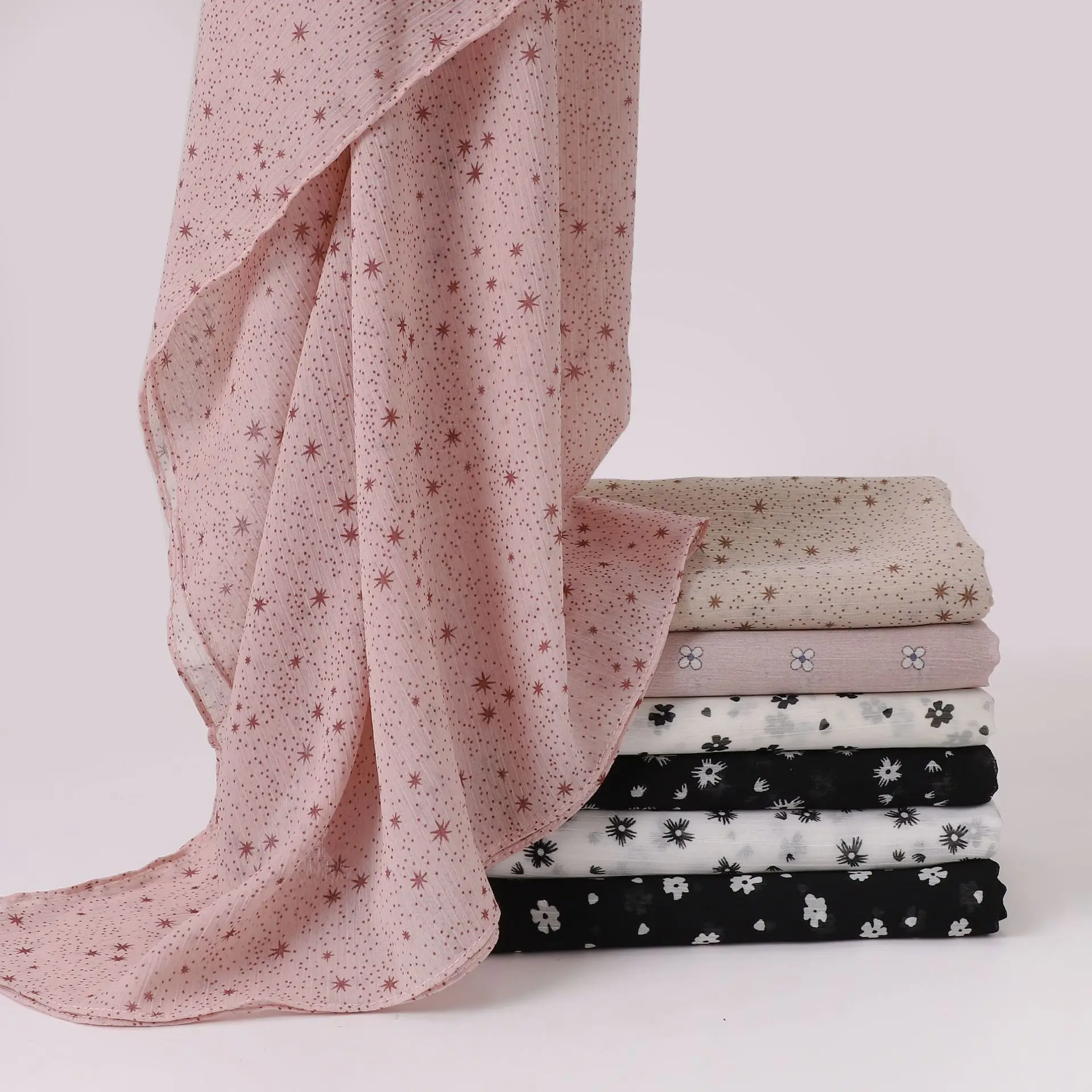 高級ソリッドスカーフヒジャブターバンショールラップ花柄バンダナリボンヘッドバンドスカーフファムヘッドスカーフアクセサリー