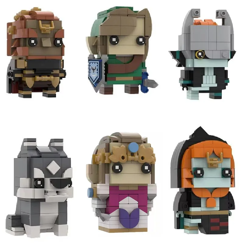 

MOC game characters around the building block character collection square doll series mosaic building block toy gift