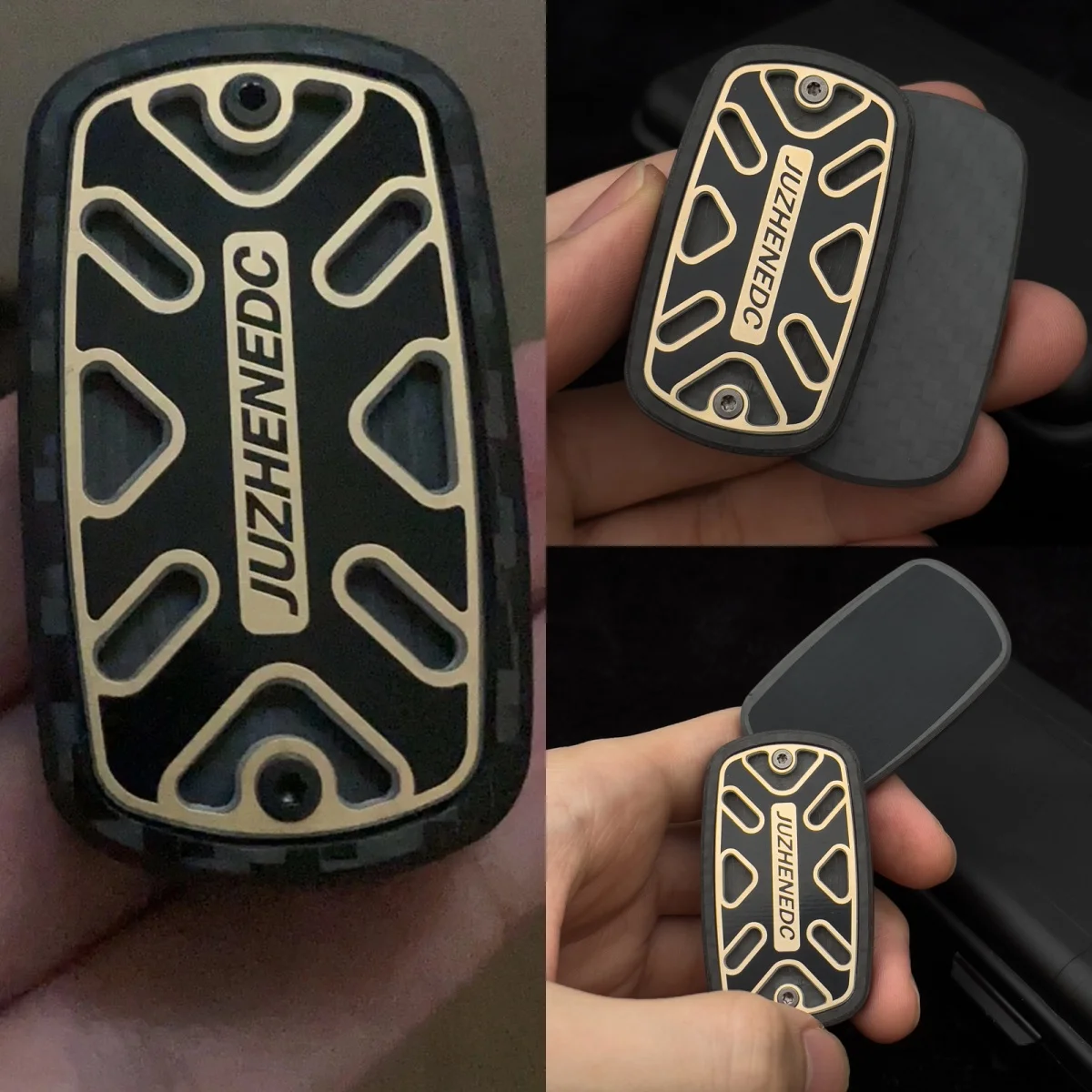 Black Carbon Fiber Fidget Push Slider Stress Relief Toy Unlimited Slider EDC Fidget Toys ADHD Anxiety Stress Toys For Adult Gift