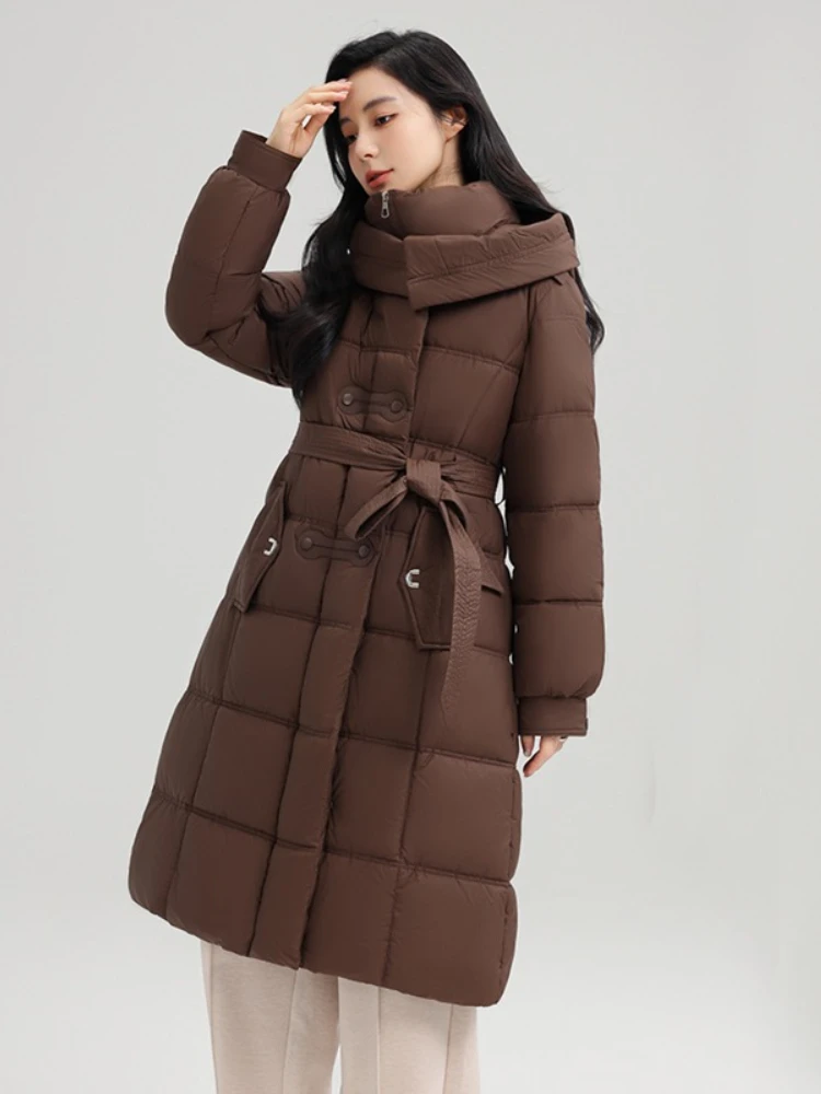 

Winter New Long Hooded Cotton Padded Jacket Coat Women Thick Parkas Female Casual Outerwear Korean Loose Overcoat For Women