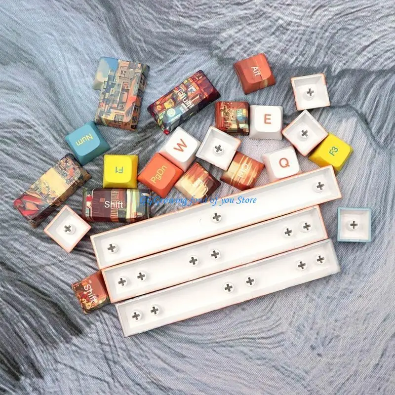 H9EB City People KeyCap PBT Dye Sublimation XDA Perfil Teclado mecánico 133 Clave