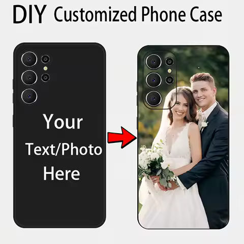 Customized Straight Edge Phone Case Suitable For Samsung Galaxy S9 S10 S20 S21 S22 S23 S25 Pro Ultra 4G 5G Plus FE