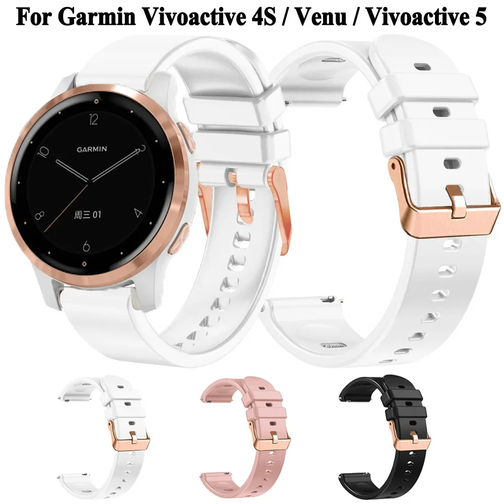 18mm 20mm Strap For Garmin Vivoactive 4S Smartwatch Band Bracelet Venu 3S 2S Vivoactive 5 3 Venu Sq 2 Plus Replacement Wristband