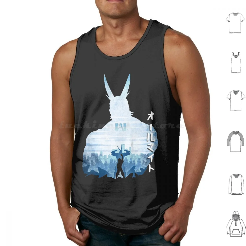 All Might One For All Hero Academy #4 Tank Tops Print Cotton One For All All Might Boku No Hero Academia My Hero Academy