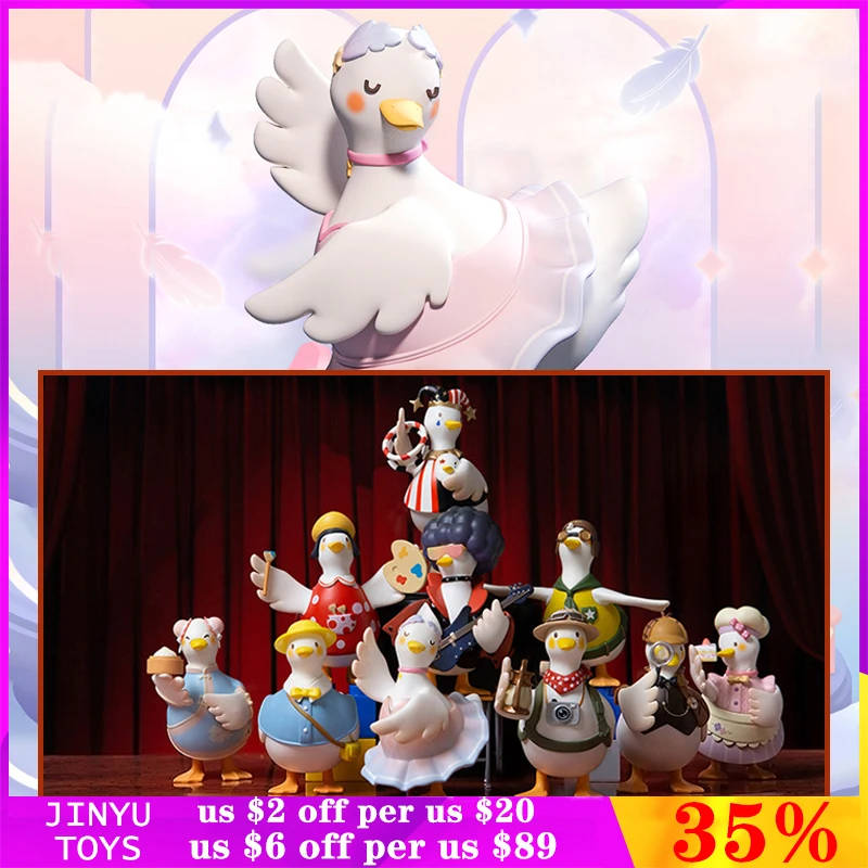 Original Dake Duck Job Occupation Series Blind Box Cute Animal Figures Action Doll Trendy Toy Guess Bag Desktop Ornaments Gift