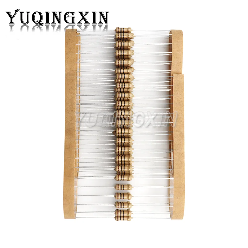 100pcs 1/2W Carbon Film Resistor 0.5W 5% 1R - 10M 0R 10R 100R 220R 330R 1K 2.2K 4.7K 10K 22K 47K 100K 1M 0 10 100 220 330 ohms