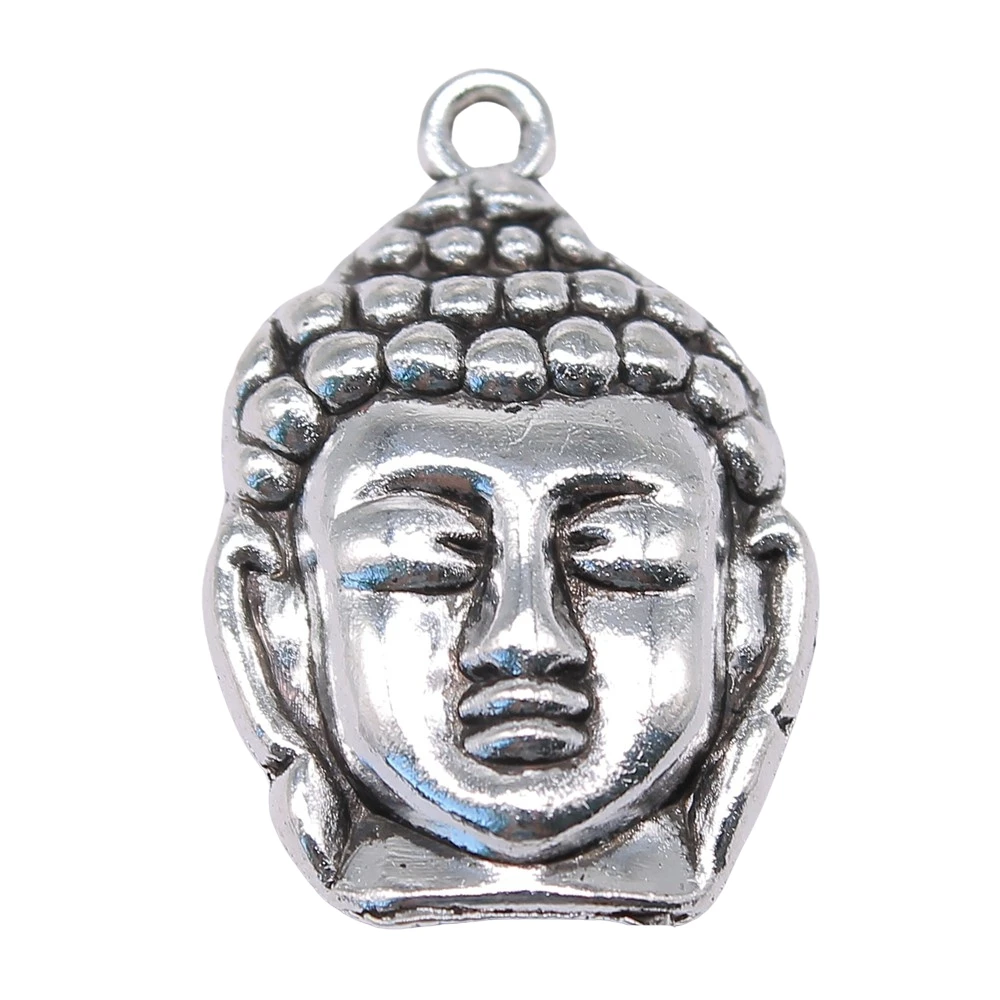 10pcs 29x19mm Antique Bronze Plated Buddha Head Charm Buddha Head Pendants Buddhist Pendants