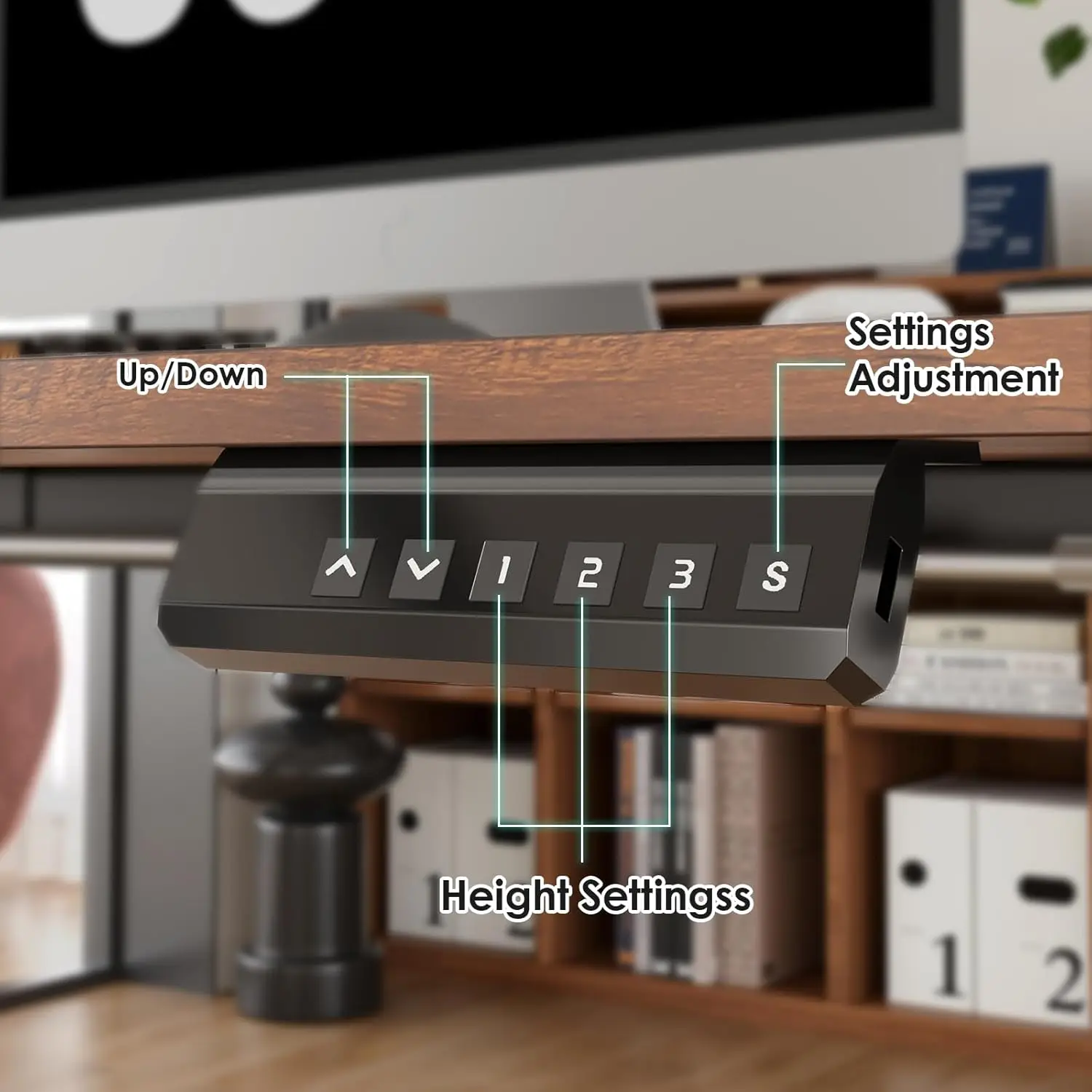 Electric Standing Desk Adjustable Height Sit Stand Home Office Desk with Splice Board