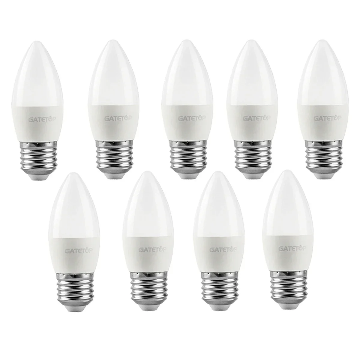 

1-10PCS Lampadine Led E27 LED Candle Bulb 220V 3W 5W 6W 7W Light Bulbs Lamp Indoor Decorative Bedroom and Living Room Light