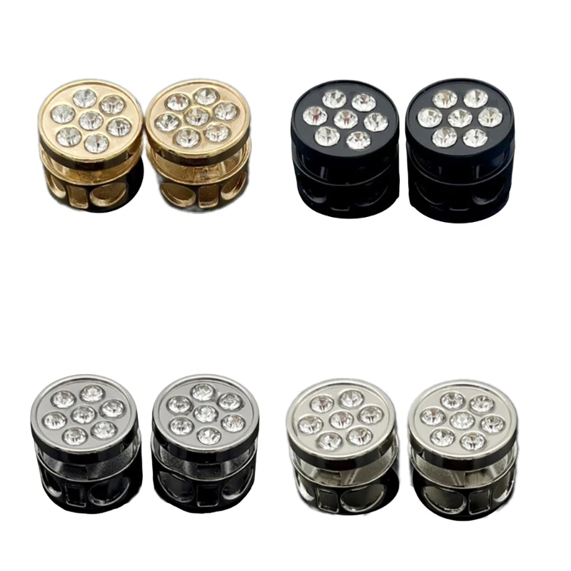 831A 10pcs Round Cord Locks for Easy Adjustment of Elastic Laces and DIY Sewing Accessories Metal Drawstring Adjuster
