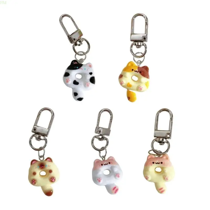 Lovely Pendant Doughnuts Animal Key Chain Charm Keyring Bag Accessories NM