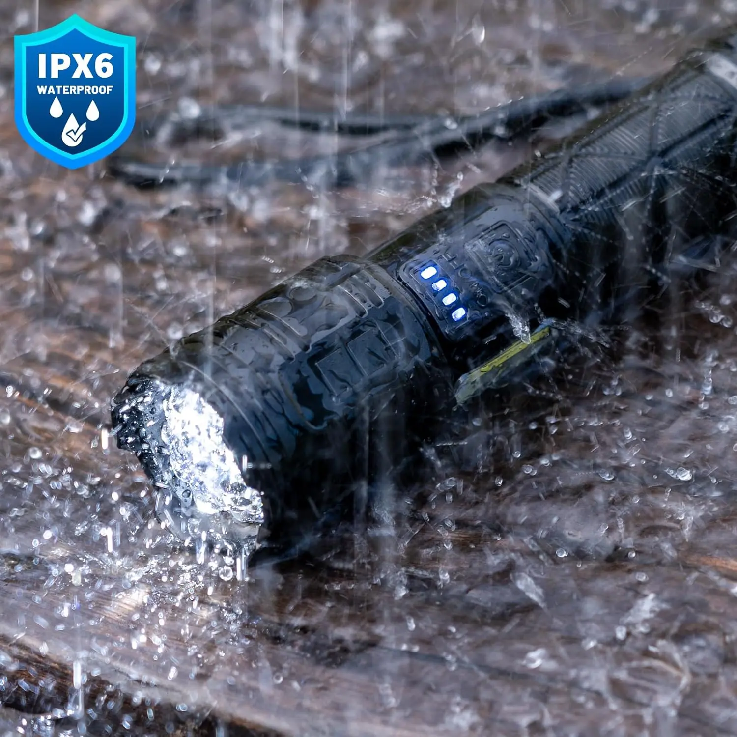 充電式 LED 懐中電灯 99,000 ルーメン 超高輝度 7 モード 防水 USB ハンドヘルドライト キャンプ ホーム用 (2 パック)