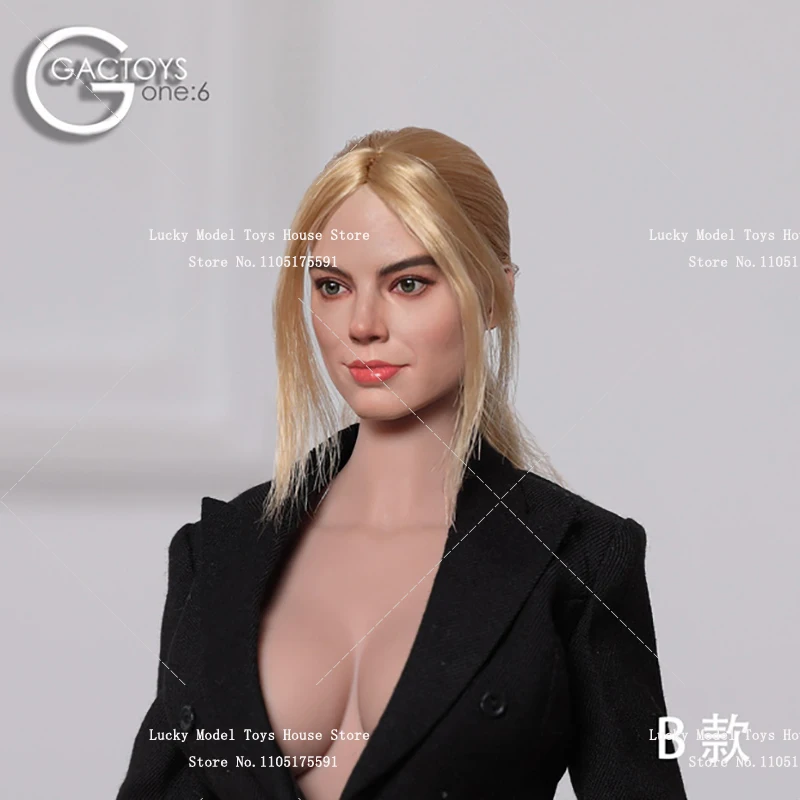 GACTOYS 1/6 Gold Hair Female Actor Delicate Head Sculpt GC047 Model Toys Accessory For 12inch Action Figure Body Decoration
