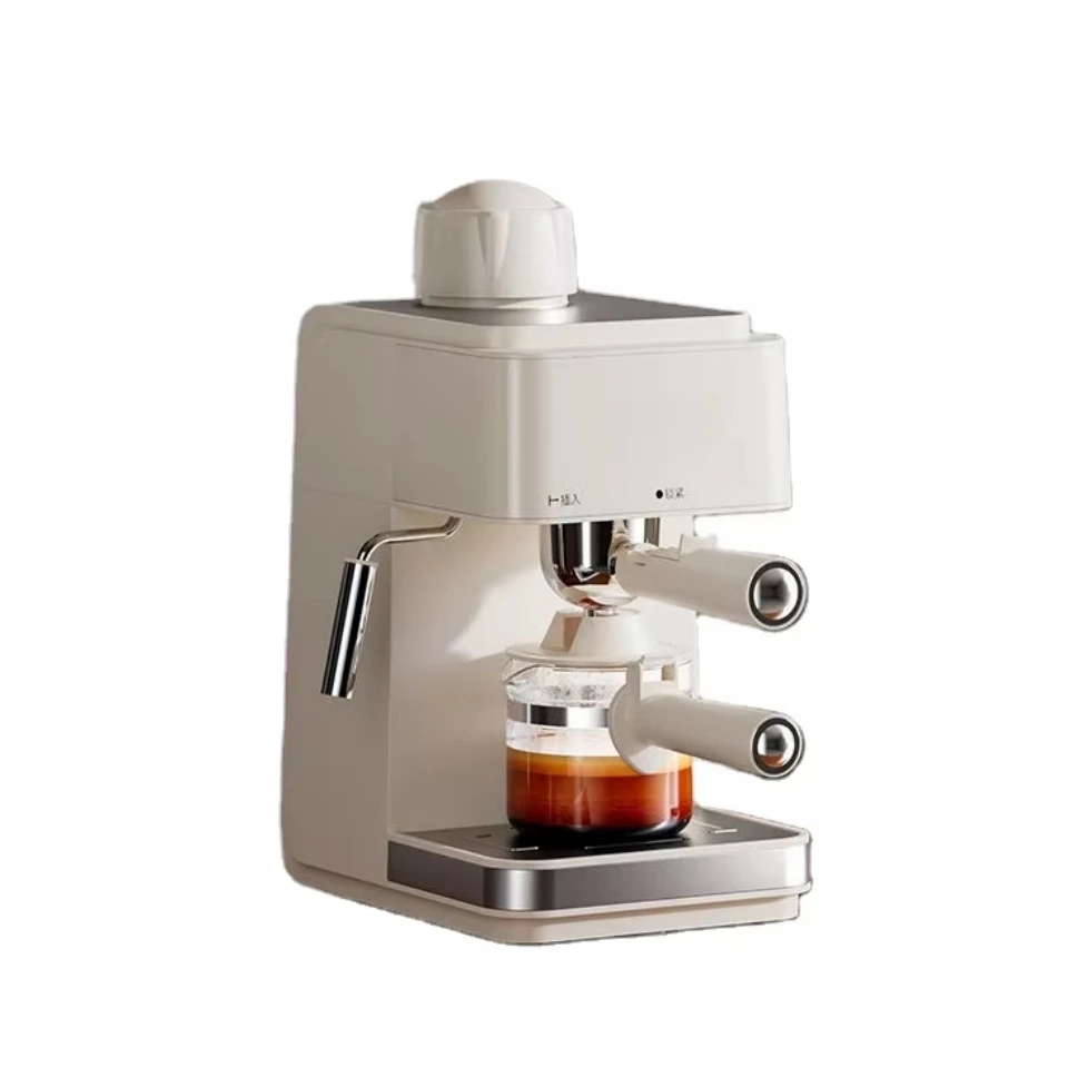 Stainless steel home small semi-automatic coffee machine electric manual programmable function brewing system