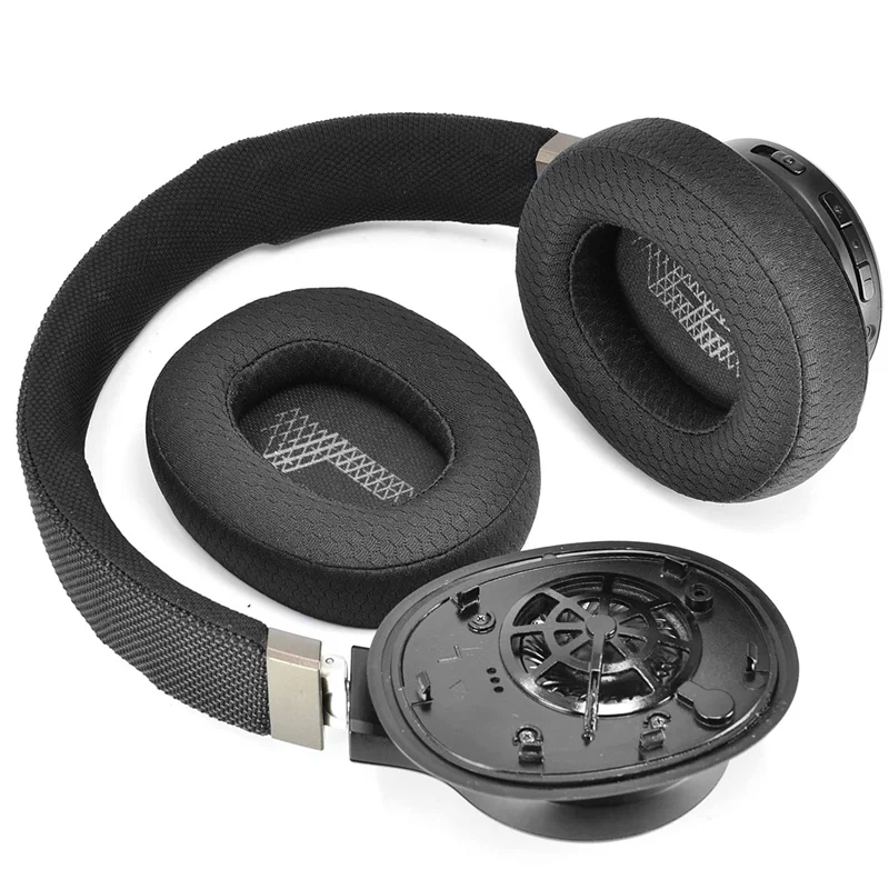 Coussinets d'oreille en mousse et cuir pour JBL, E65, E65BTNC, Duet NC, Live 650BTNC Live 660 BTNC, 1 paire