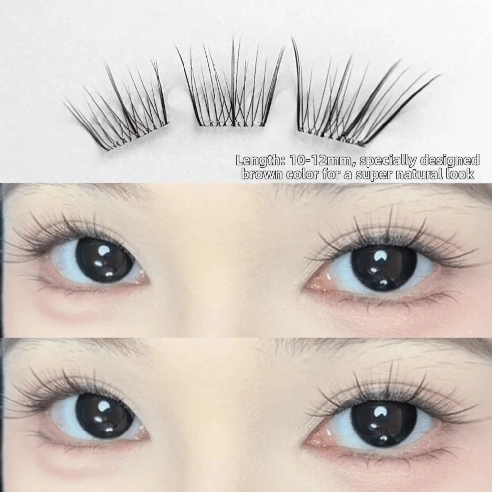 

Trendy Black Self Adhesive False Eyelashes 10-12MM Gentle DIY Lashes Extension 10 Rows Eye Makeup Natural Fake Eyelashes Party