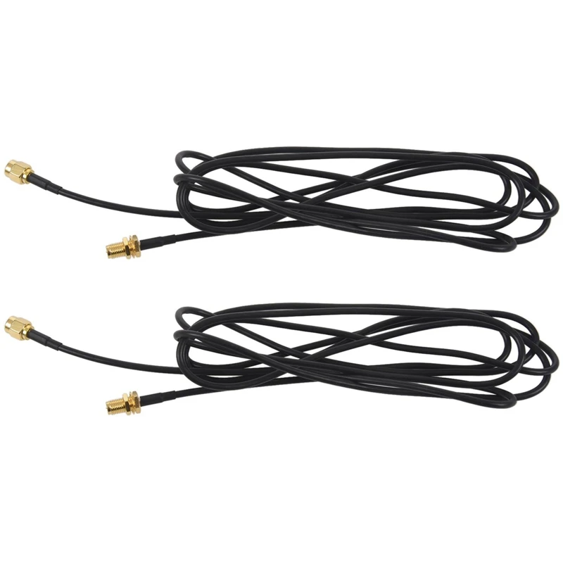 2X WIFI Antenne Câble D'extension RP-SMA Mâle À RP-SMA Femelle RF Connecteur Adaptateur RGAnth2 M