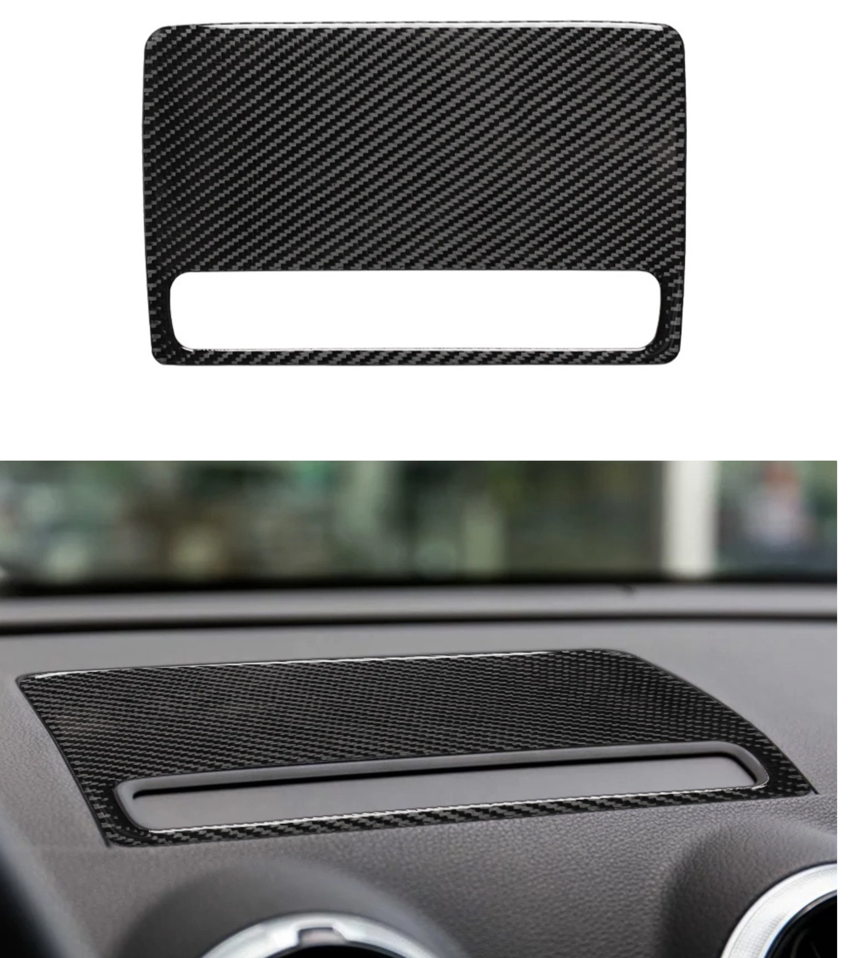 

For Audi A3 8V 14-19 Car Lifting Navigation Panel Decoration Center Console Carbon Fiber Epoxy Stickers Decal Auto Accessories