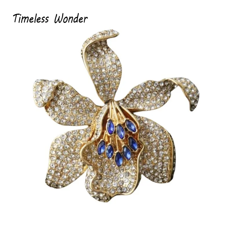 Timeless Wonder Fancy Zircon Floral Brooch Pins for Women Designer Jewelry Runway Rare Luxury Cute Gift Top Classy Mix 4322