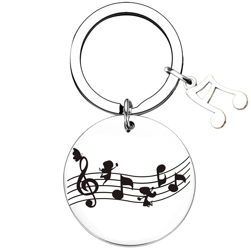 Fashion Music Instructor Keychain Music Lover Gifts Key Rings Music birthday chrismas gifts