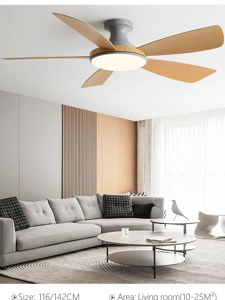 46/56 Inch Suction top Ceiling Fan lamp The bedroom Restaurant Modern Simplicity Lamp fan One DC Remote control Low Floor Fan L