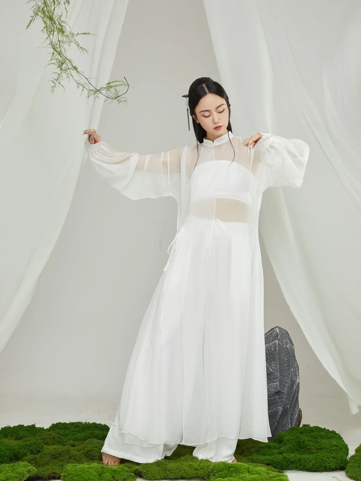 

Rour New White Fairy Jazz Костюм Ele Drifting шило Универсальный китайский женский традиционный костюм для выступления на сцене