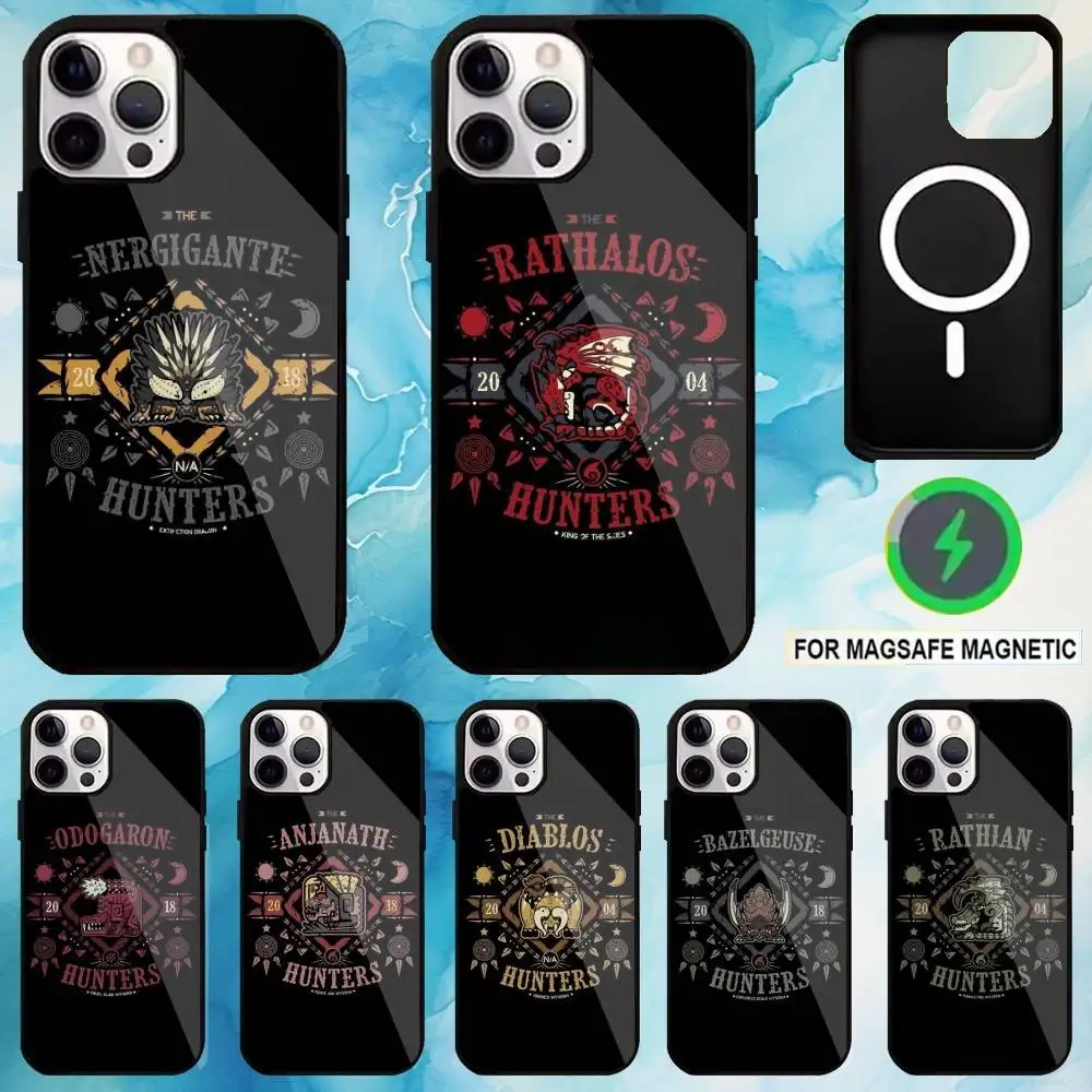 

Game Monster Hunter Phone Case For iPhone17,16,15,14,13,12,11 Plus,Pro Max Magnetic Magsafe Wireless Charging