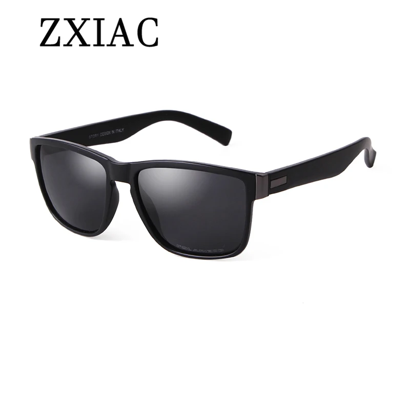 ZXIAC Polarized Metal Sunglasses Men TR90 Sport Brand Designer Stylish Square Mirror Lens Sun Glasses Driving Male UV400 Shades