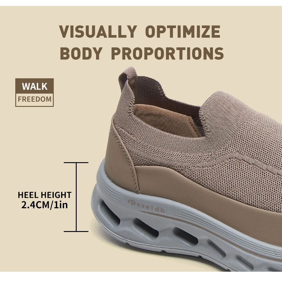 Desai Men's Sneakers And Casual Shoes Mesh PU Slip On Low Top Lightweight Non Slip Soft Sole Comfortable Running Shoes Autumn