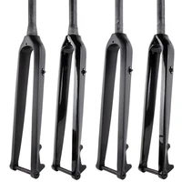 Horquilla rígida de fibra de carbono para bicicleta de montaña, horquillas delanteras a través del eje de 15mm x 100mm aptas para rueda 26er 27,5er 29er
