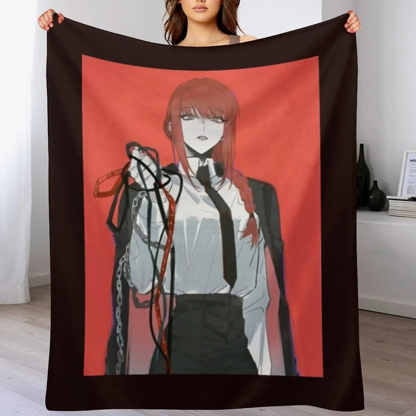 

Makima Throw Blanket Cozy Warm Blanket for Bed Room Decor