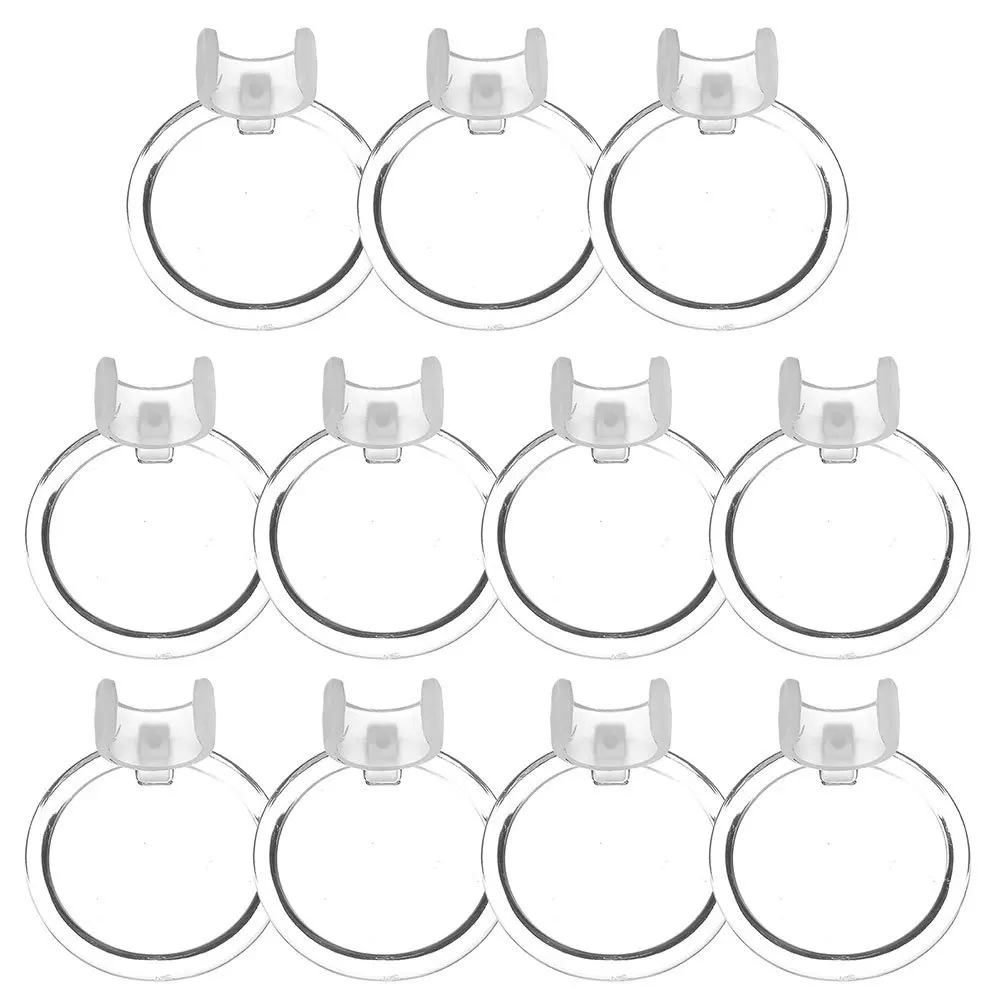 

12Pcs Penholder Magnifying Glass Plastic Round Drills Pen Magnifier Clip Precise Art Painting Rhinestone Beads Tool