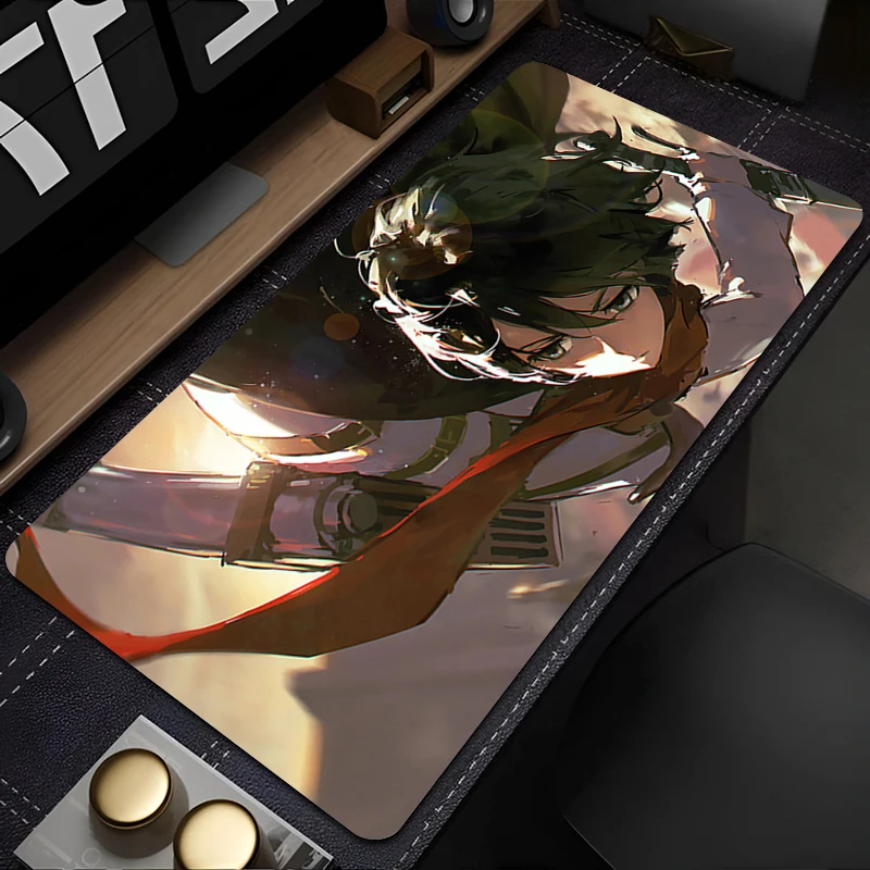 لوحة ماوس مطاطية غير قابلة للانزلاق، لوحة ماوس للألعاب، لوحة مفاتيح مكتبية، مكتب كمبيوتر محمول، حصيرة تيتان ميكاسا، وسادة ممتدة كبيرة