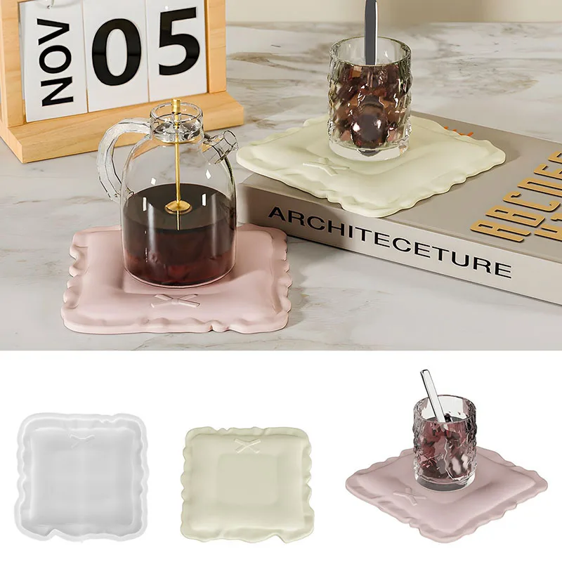 

DIY Bowknot Coaster Silicone Mold Plaster Cement Epoxy Resin Mould Making Kit for Home Decor Craft Ornaments