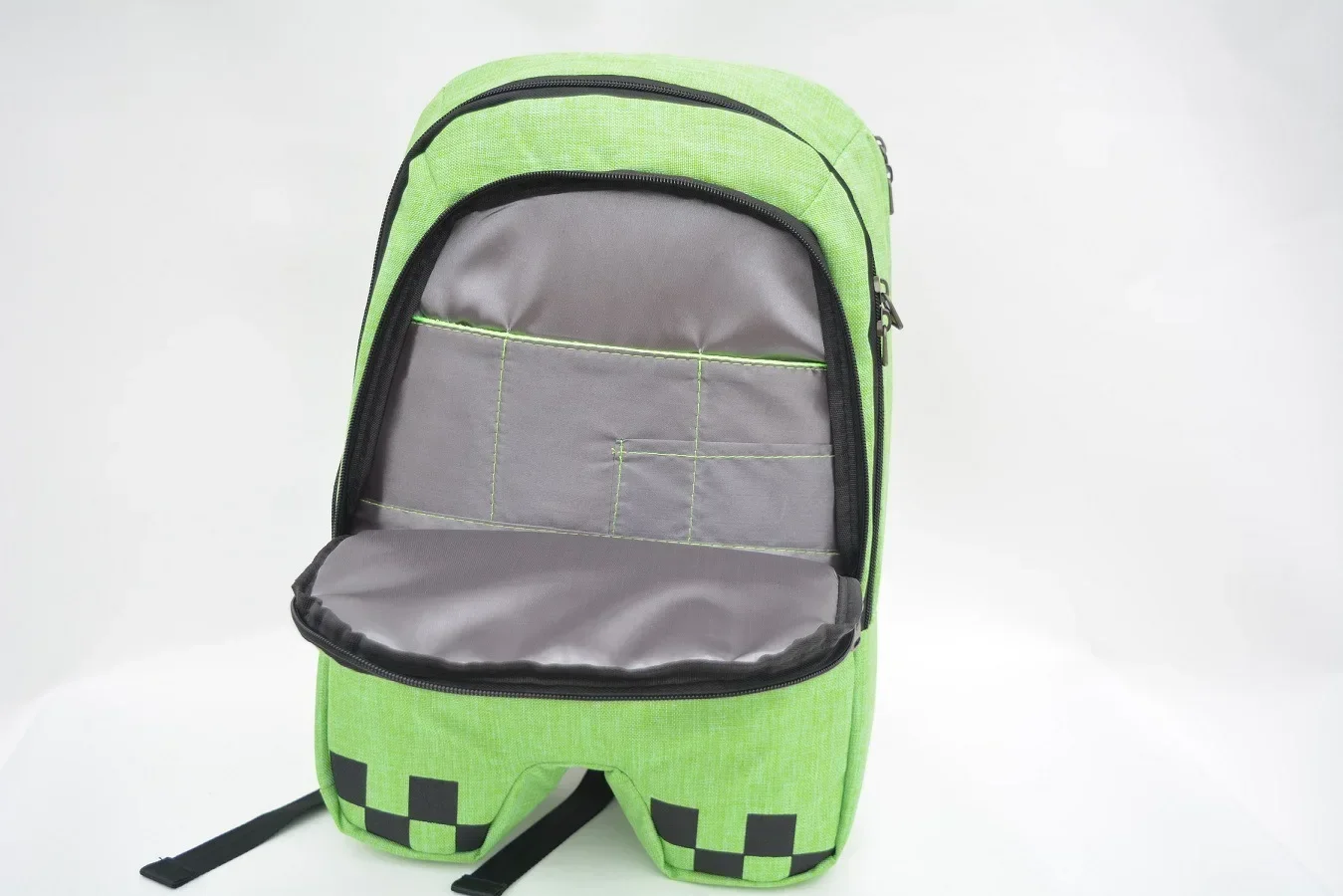 Nylon Bag Creeper Minecrafte Backpack Creeper Model Funny Student Outdoor Sports School Bag Toy Birthday Gift Study Stationery