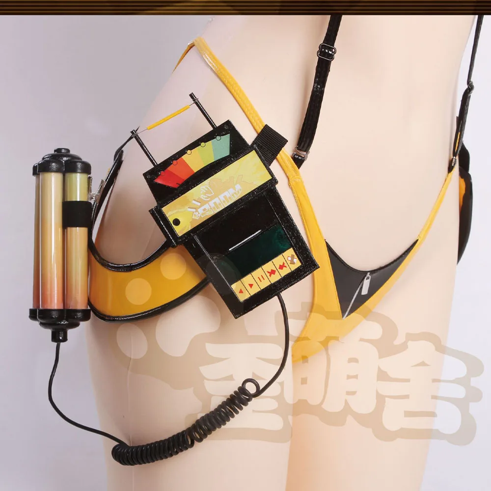 Transparent Bunny Girl Medical Rabbit Jumpsuit  Nikke Elegg Cosplay Costume Elegg Yellow Summer Swimsuit Halloween Costume view 3