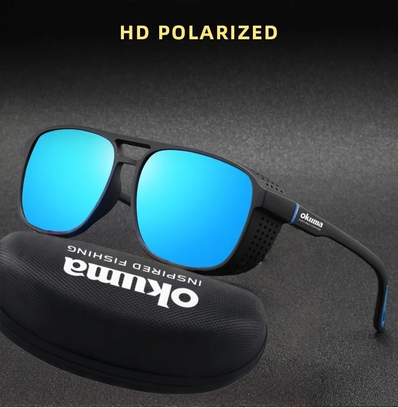 Okudas neue polarisierte Brille mit UV400-Schutz gegen Streulicht und Blendschutz eignen sich zum Radfahren, Autofahren, Angeln usw. – Detail 2