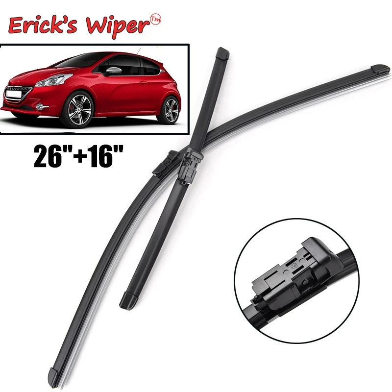 Erick's Wiper LHD Front Wiper Blades For Peugeot 208 2012 - 2018 Windshield Windscreen Clean Window Car Rain Brushes 26